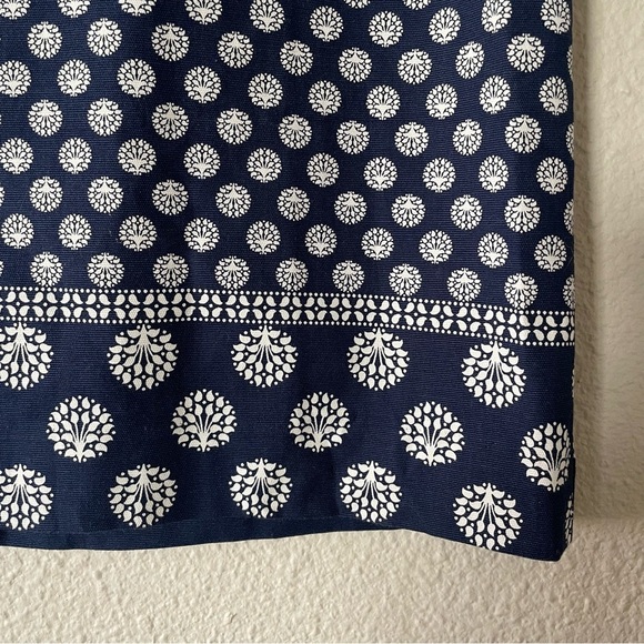 Talbots Mini Skirt Women’s 14 Navy White Medallion Canvas Lined Side Zipper - Picture 11 of 14